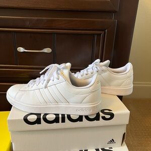 Adidas white sneakers